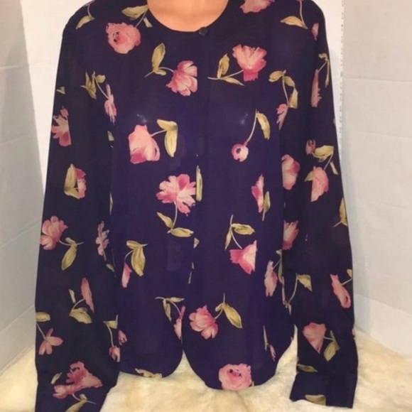 Vintage large bundle• lot of 10•Ladies silky long sleeved Secretary blouse Tops - Picture 11 of 13